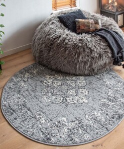 Rond vintage Vloerkleed Antiq - Joy de Vivre - grijs - sfeer