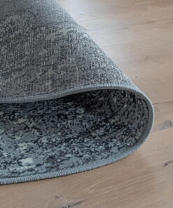 Rond vintage Vloerkleed Antiq - Joy de Vivre - grijs - close up vouw, thumbnail