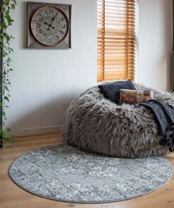 Rond vintage Vloerkleed Antiq - Joy de Vivre - grijs - sfeer, thumbnail