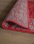 Vintage Vloerkleed Antiq - Joy de Vivre - rood - close up vouw, thumbnail
