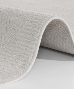 Design vloerkleed ruiten Monte ELLE - zilver/crème - close up, thumbnail