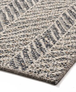 Buitenkleed Ravine - blauwgrijs/crème - close up hoek, thumbnail