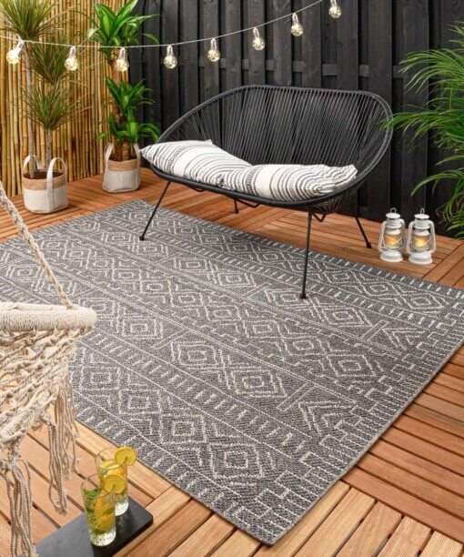 Balkonkleed Aztec Dreams - donkergrijs - sfeer