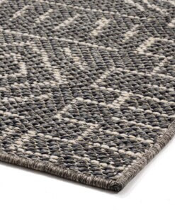 Buitenkleed Aztec Dreams - donkergrijs - close up hoek, thumbnail