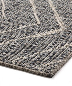 Buitenkleed zig zag Summer - blauwgrijs - close up hoek, thumbnail