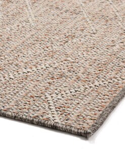 Buitenkleed zig zag Summer - oudroze/crème - close up hoek, thumbnail