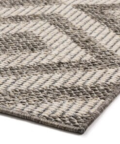 Buitenkleed ruiten Kjeld - grijs/crème - close up hoek, thumbnail Buitenkleed ruiten Kjeld - grijs/crème - close up hoek, thumbnail