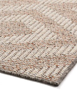 Buitenkleed ruiten Kjeld - oudroze/crème - close up hoek, thumbnail Buitenkleed ruiten Kjeld - oudroze/crème - close up hoek, thumbnail