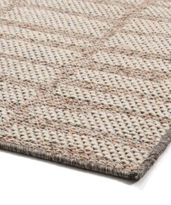 Buitenkleed Bricks - oudroze/crème - close up hoek, thumbnail