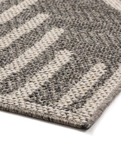 Buitenkleed Boho - grijs/crème - close up hoek, thumbnail