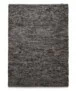 Wollen vloerkleed Lett - grijs/bruin - overzicht boven, thumbnail