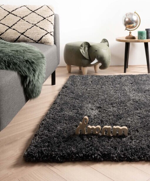 Hoogpolig vloerkleed - Cozy Shaggy - antraciet - sfeer