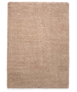 Hoogpolig vloerkleed shaggy Grand effen - beige - overzicht boven