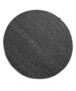 Rond wollen vloerkleed Lett - donkergrijs - overzicht boven, thumbnail