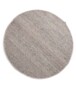 Rond wollen vloerkleed Lett - lichtgrijs - overzicht boven, thumbnail