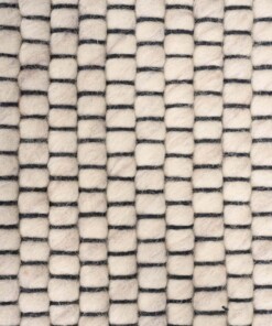 Rond wollen vloerkleed Lett - wit - close up materiaal, thumbnail