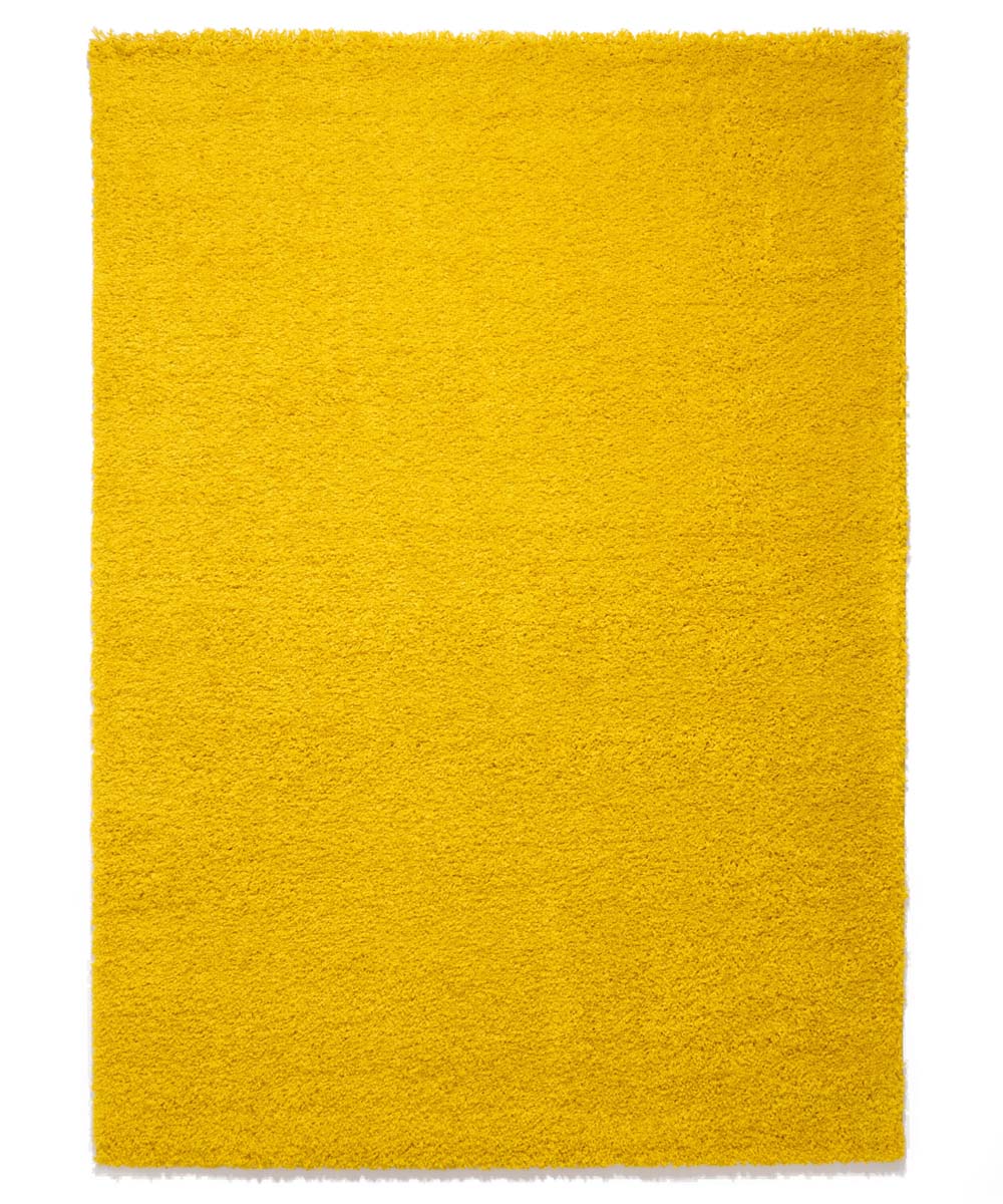 Schep Perseus Bediening mogelijk Hoogpolig vloerkleed shaggy Trend effen - geel | Tapeso