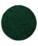 Hoogpolig vloerkleed shaggy Trend effen rond - turquoise - overzicht boven, thumbnail