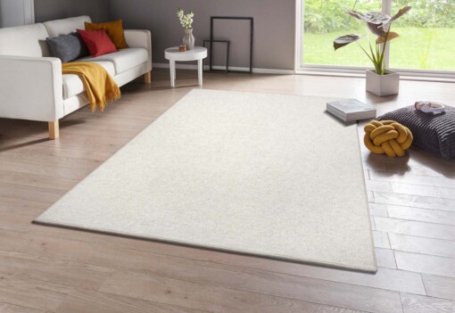 Effen vloerkleed Fineloop Comfort - crème - sfeer