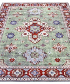 Design vloerkleed Tabriz Dena Elle Decoration - groen/meerkleurig - overzicht schuin, thumbnail