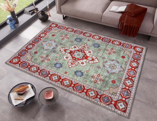 Design vloerkleed Tabriz Dena Elle Decoration - groen/meerkleurig - sfeer