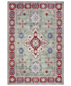 Design vloerkleed Tabriz Dena Elle Decoration - groen/meerkleurig - overzicht boven, thumbnail Design vloerkleed Tabriz Dena Elle Decoration - groen/meerkleurig - overzicht boven, thumbnail