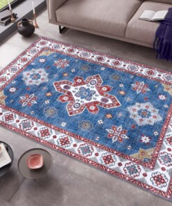 Design vloerkleed Tabriz Dena Elle Decoration - blauw/meerkleurig - sfeer, thumbnail