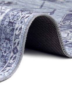 Design vloerkleed Heriz Kahar Elle Decoration - lichtblauw/grijs - close up, thumbnail