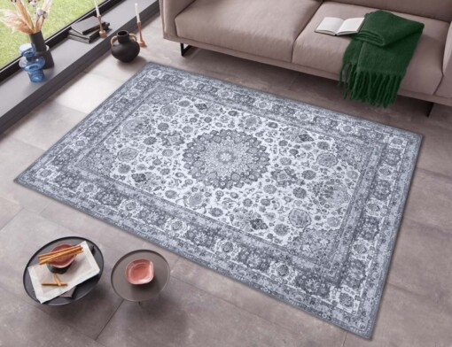 Design vloerkleed Nain Zarin Elle Decoration - grijs - sfeer