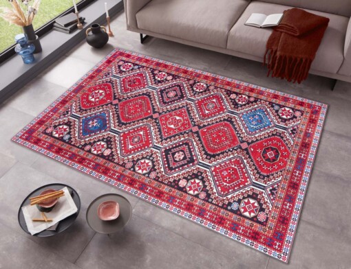 Design vloerkleed Shiraz Gahar Elle Decoration - rood - sfeer