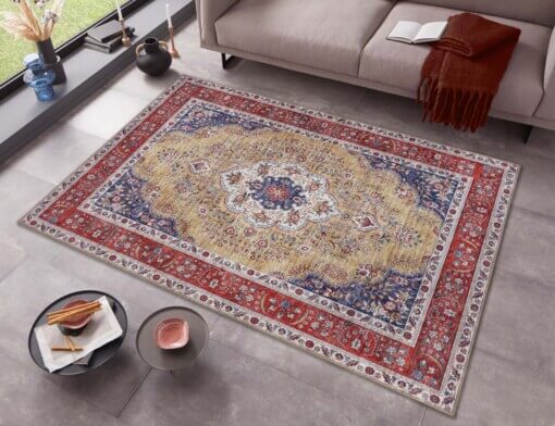 Perzisch tapijt Tabriz Miray - goud/meerkleurig - sfeer