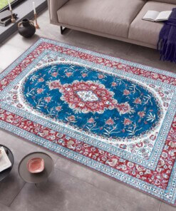 Perzisch tapijt Tabriz Nila - rood/blauw - sfeer, thumbnail