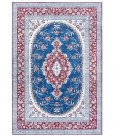 Perzisch tapijt Tabriz Nila - rood/blauw - overzicht boven, thumbnail Perzisch tapijt Tabriz Nila - rood/blauw - overzicht boven, thumbnail