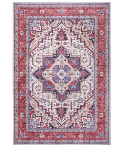 Oosters tapijt Heriz Arian - rood/blauw - overzicht boven