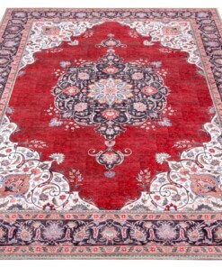 Perzisch tapijt Rana - rood/meerkleurig - overzicht schuin, thumbnail