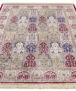 Perzisch tapijt Moud Barash - rood/multi - overzicht schuin, thumbnail