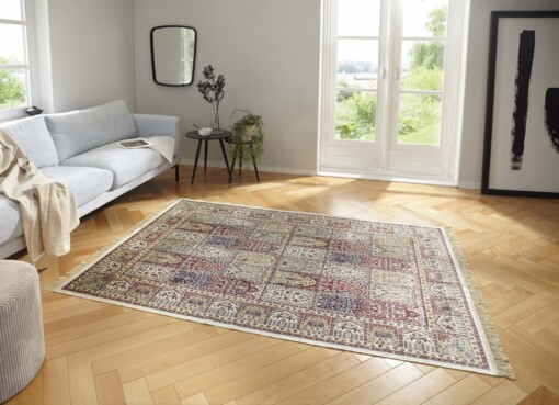 Perzisch tapijt Moud Barash - crème/multi - sfeer