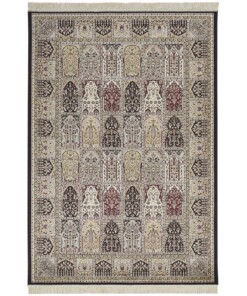 Perzisch tapijt Moud Barash - antraciet/multi - overzicht boven