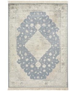 Perzisch tapijt Keshan Zobar - beige/lichtblauw - overzicht boven