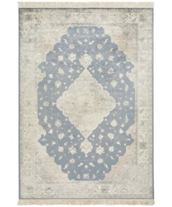 Perzisch tapijt Keshan Zobar - beige/lichtblauw - overzicht boven