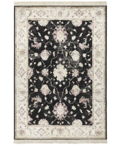 Oosters tapijt Nain Urnia - antraciet/beige - overzicht boven, thumbnail