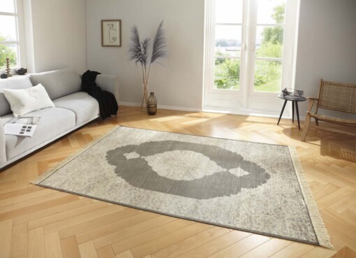 Oosters tapijt Hamun - beige/bruin - sfeer