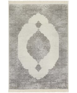 Oosters tapijt Hamun - grijs/crème - overzicht boven