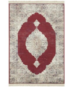Oosters tapijt Hamun - beige/rood - overzicht boven