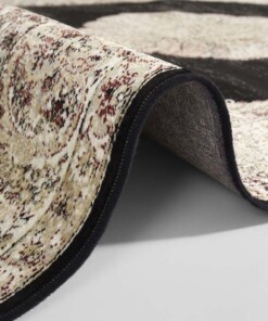 Oosters tapijt Hamun - beige/antraciet - close up, thumbnail