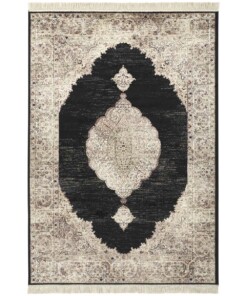Oosters tapijt Hamun - beige/antraciet - overzicht boven