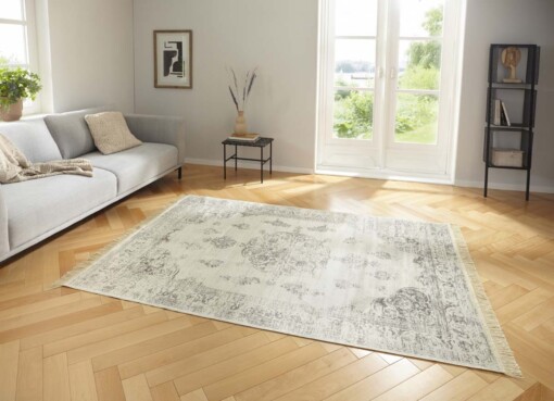 Vintage vloerkleed Keshan Diyala - beige/grijs - sfeer