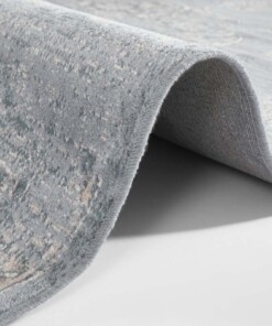 Vintage vloerkleed Keshan Diyala - lichtblauw/beige - close up, thumbnail