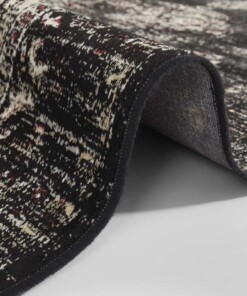 Vintage vloerkleed Keshan Diyala - antraciet/beige - close up, thumbnail Vintage vloerkleed Keshan Diyala - antraciet/beige - close up, thumbnail