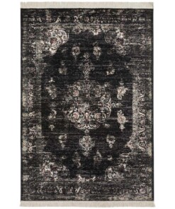 Vintage vloerkleed Keshan Diyala - antraciet/beige - overzicht boven, thumbnail Vintage vloerkleed Keshan Diyala - antraciet/beige - overzicht boven, thumbnail